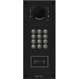 Вызывная вандалозащитная IP-видеопанель MTM с кодонаборной клавиатурой и считывателем 3 модуля, цвет темно-серый CAME MKITVIP-30KRV