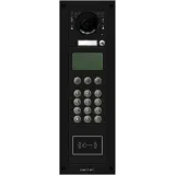 Вызывная вандалозащитная IP-видеопанель MTM с 1 кнопкой, кодонаборной клавиатурой, дисплеем и считывателем, 4 модуля, цвет темно-серый CAME MKITVIP-41KDRV